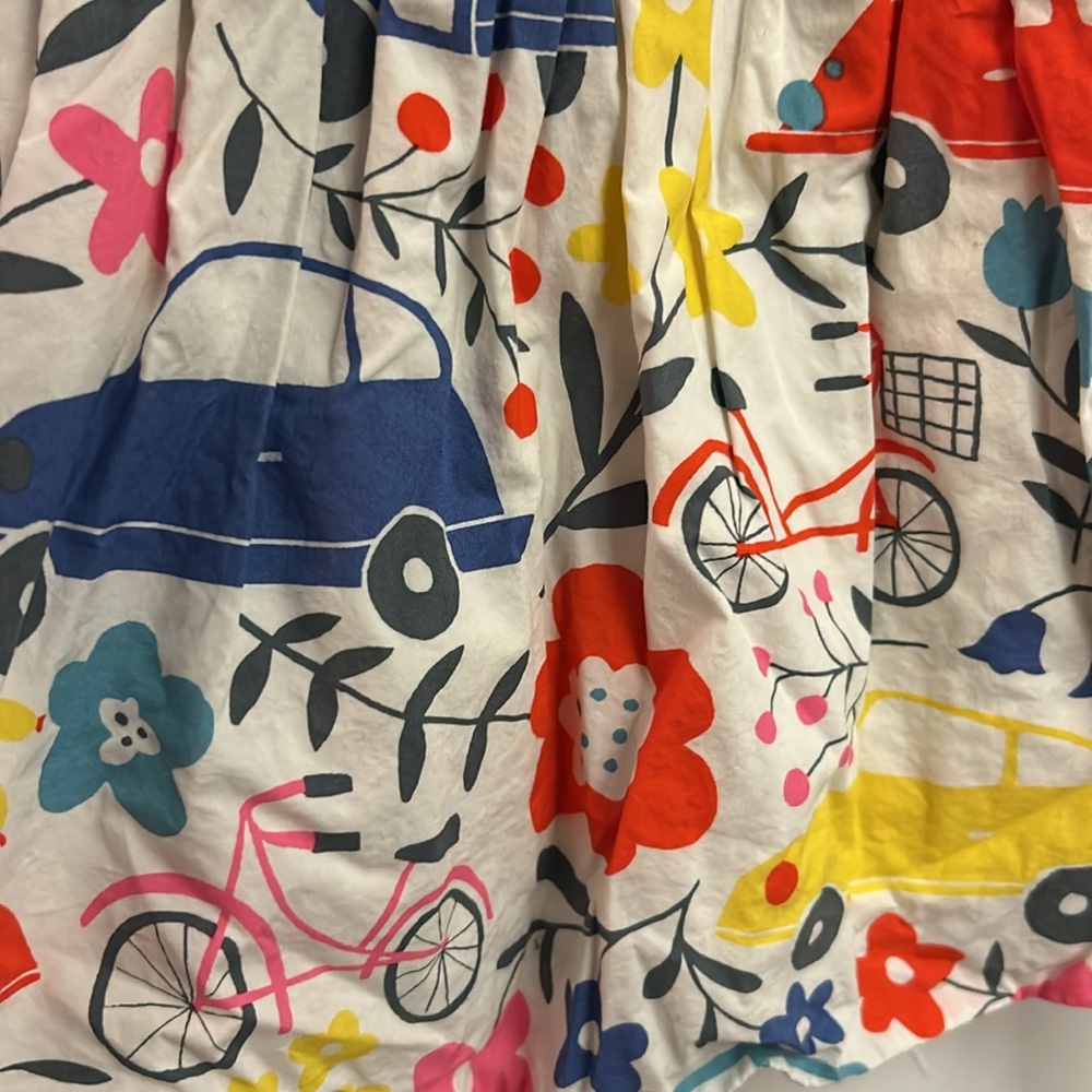 Mini Boden Blue and Multicolor Car Print Dress - Picture 4 of 5